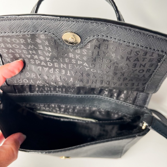 Kate Spade Mini Black Leather Crossbody Bag LIKE NEW - Picture 3 of 5